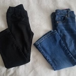 Girl's Lot of Crazy 8 Jeans & Black Jeggings